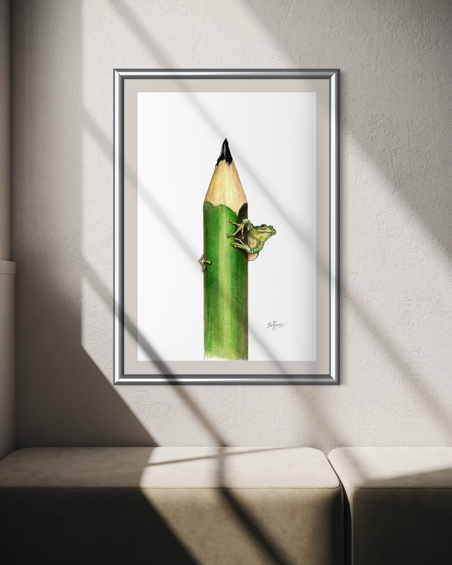 Green Pencil with Frog