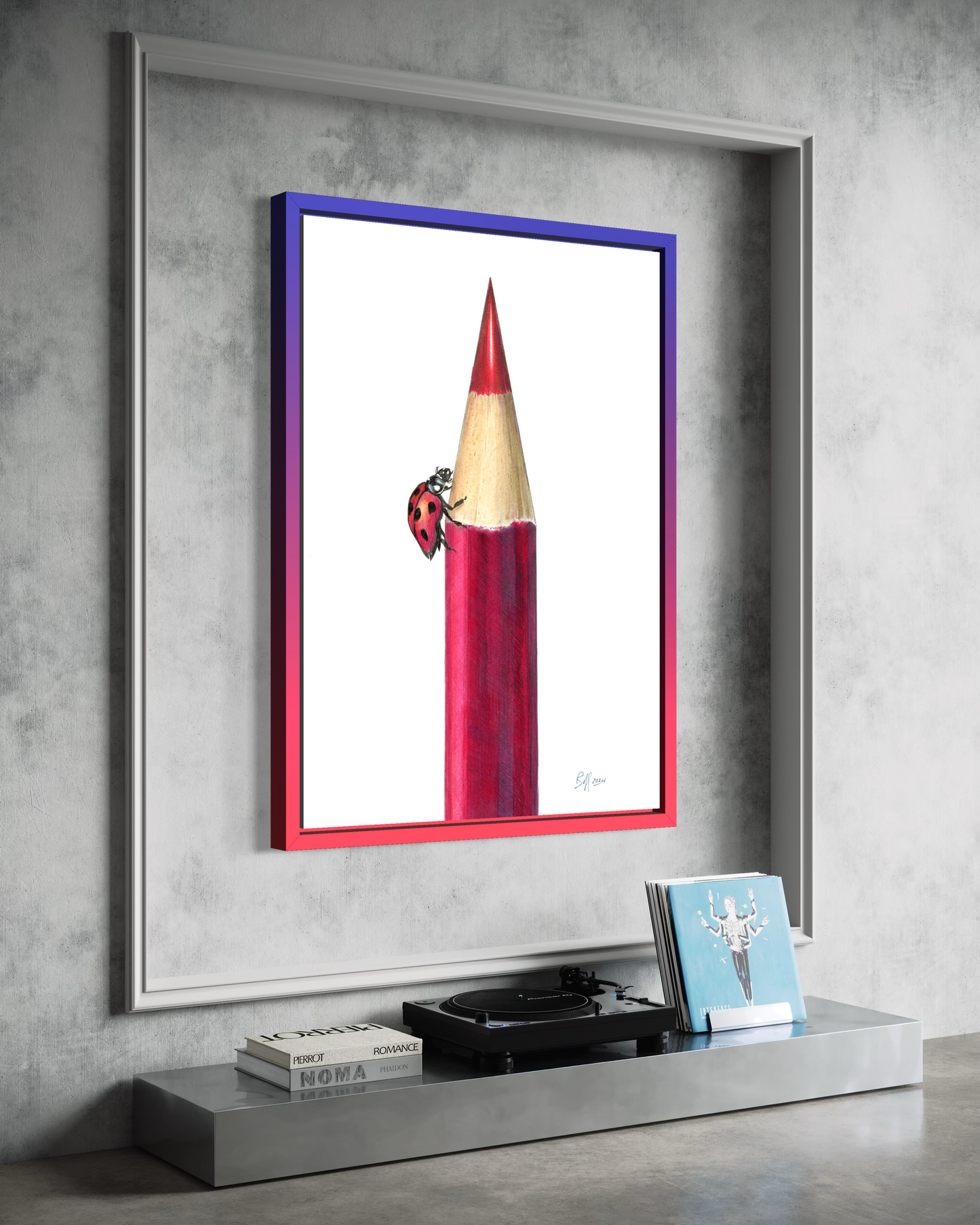 Red Pencil with Ladybug