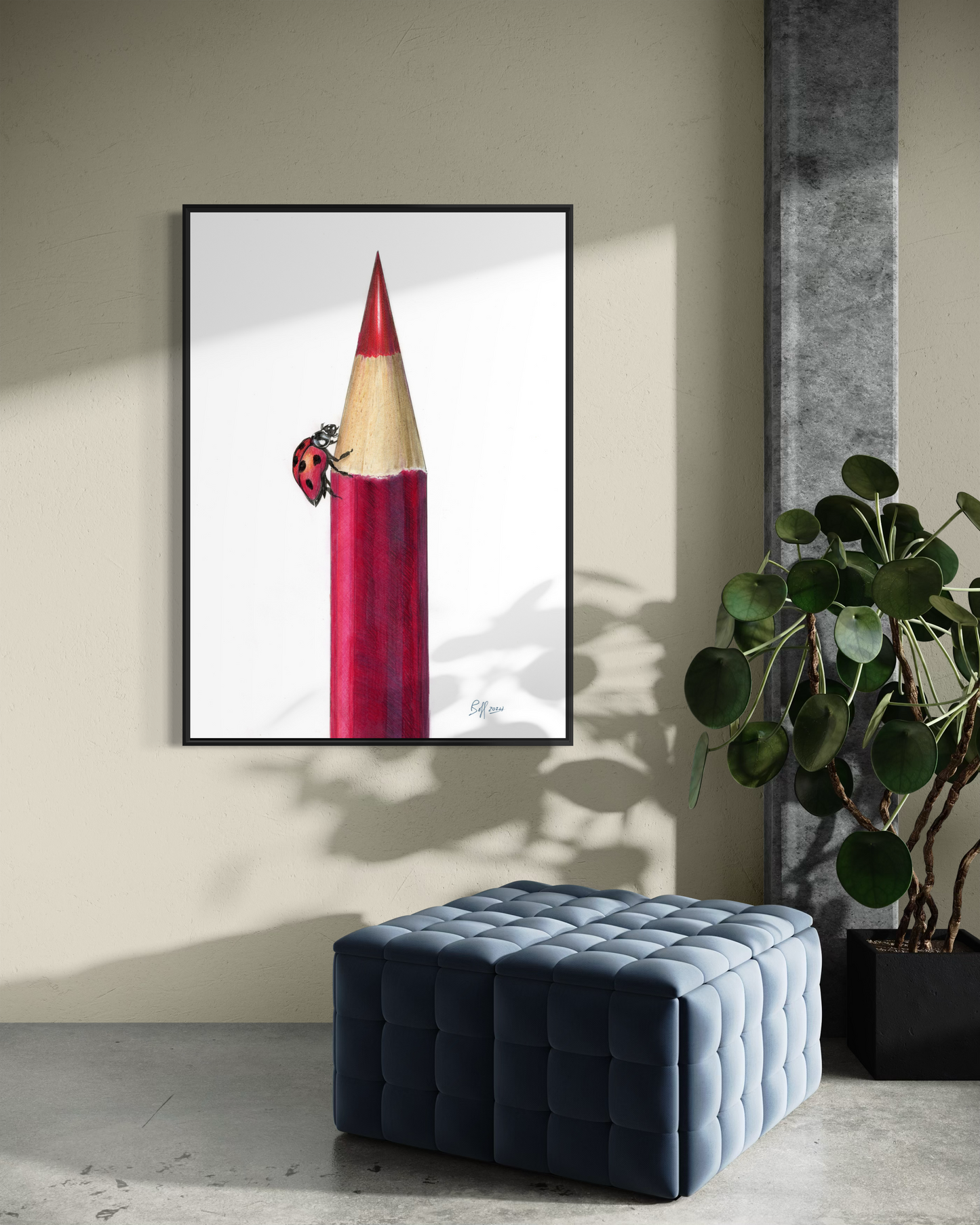 Red Pencil with Ladybug