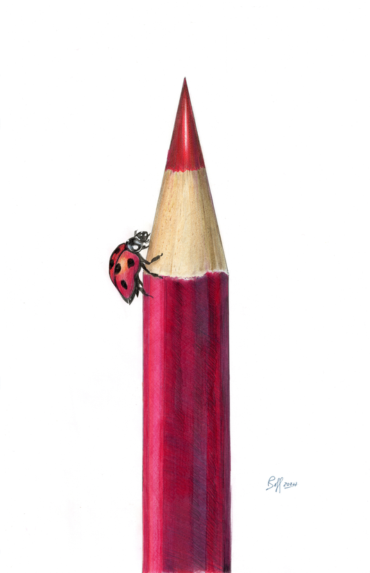 Red Pencil with Ladybug